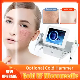 Gold RF Fractional Microneedle Beauty Machine Stretch Mark Remover Skin Tight Face Lifting Equipment