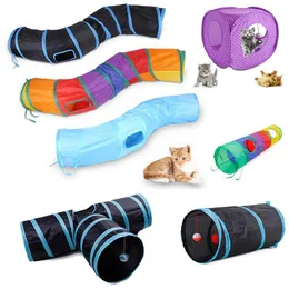 Toys Cat Toys Tunnel Faltbare Pet Cat Kitty Pet Training Interaktiver Spaß Spielzeugtunnel gelangweilt für Welpenkätzchen Kaninchenspiel -Spiel Tunnelröhre