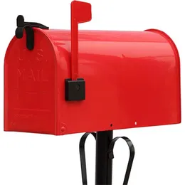 Garden Decorations American Style Postmount Mailboxes Stand Floor Metal Postbox Outdoor Park Villa Spaper Letter Box Brevlåda 230603