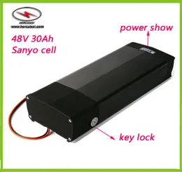 Batteria per bici elettrica agli ioni di litio 48V 30Ah Pacchi batterie per bicicletta elettrica Li con portapacchi posteriore montato Porta USB 5V3283569