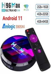 H96 max X4 Amlogic S905X4 TV Box Android 11 4GB 64GB 24G5G Wifi BT50 Support Voice Control USB30 Set TopBox8334327
