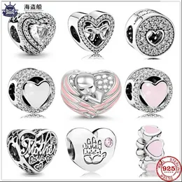 Para pandora charms autênticas contas de prata 925 Pendente Pendente Promise Zircônia Love Bow Bead