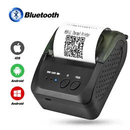 Drukarki 58 mm Mini Bluetooth Drukarka bezprzewodowa drukarka biletu termicznego do telefonu komórkowego Papier drukarki maszynowej 2 -calowy