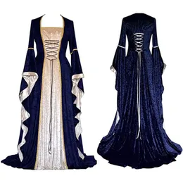 Kleider Mittelalter Punk Gothic Kleider Halloween Kostüme für Frauen Cosplay Palast Edle Lange Roben Antike Glockenärmel Prinzessin Vestidos