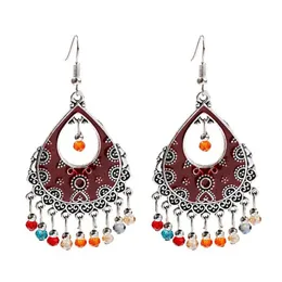 Dangle Chandelier Ethnic Womens Wate Drop Acrylic Earrings Boho White Hanging Tassel Earring Tibetan Charm Jewelry Delivery Dhzua