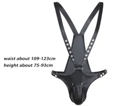 Bib Thierry Bondage Man briefs with removeable Cock Cage Erotic Chastity Device Harness Restraint for Adults games strap on V 21071634675