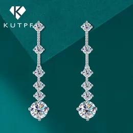 Dangle Chandelier Long Tassel drop earrings 925 Sterling Silver 6 CT GRA Certified D Color VVS1 Diamond earring For Women Wedding Party 230602