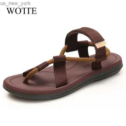 Flip flops slip på lägenheter tofflor glider sandaler män sandalias hombre gladiator casual sandaler rep manlig sommar romersk strandsko l230518