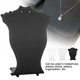 Jewelry Display Stand Pendant Necklace Chain Holder Earring Bust Display Stand Showcase Rack Black White Transparent263c