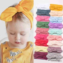 Haarschmuck New Baby's Color Stirnband Kinder Solid Soft Wide Ears Band Neugeborenes Baby Turban