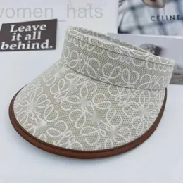 Ball Caps designer 2023 New Summer Sunscreen Hat Women's Empty Top Resistant Hair Band Super Strong Windproof Leather Wrapped Edge