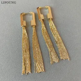 Dangle Avize Bakır Damla Küpeler Metal Tassel Post kulak saplamaları Tasarımcı Temel Lüks Bijoux Moda Takı Klasik Stiller Parti Hediyeleri C1153 230602