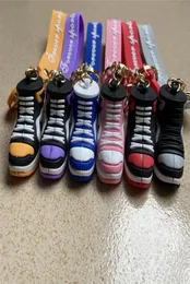Sneaker Basketball Shoes Keychains Straps 3d Stereo Sports Shoe PVC Key Chain Pendant Car Bag Pendants Gift 8 Colors2300105