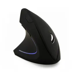 Mouse vertical ergonômico 2.4G sem fio mão direita esquerda 6D USB mouse óptico recarregável para jogos para PC portátil na caixa de varejo