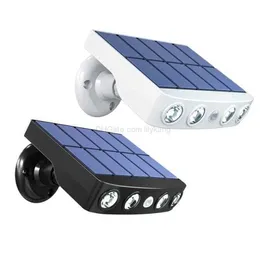 Lâmpadas solares ao ar livre lanterna imitação monitoramento design 4led rua luz sensor de movimento à prova dwaterproof água lâmpada de parede para jardim pátio alkingline