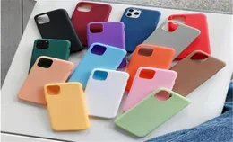 iPhone Candy Color Matte Phone Case 용 Ultrathin Frosted Soft TPU 실리콘 충격 방지 표지 14 13 12 Mini 11 Pro Max XS XR 7 5379541