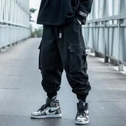 Hosen Arens Heißer Schwarz Cargo Hosen Männer Hip Hop Herbst Harem Hose Streetwear Haruku Jogger Sweatpant Baumwolle Hosen Männliche Hosen a30