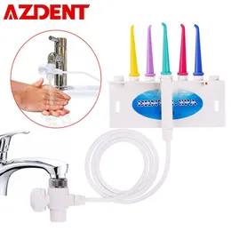 Toothbrush AZDENT Faucet Water Dental Flosser Oral Jet Irrigator Water Irrigation Flossing Teeth Brush SPA Tooth Clean Noiseless for Family