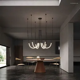Żyrandole lekkie LED dzieł żyrandol Pendnat nowoczesny miękki deco kreatywny żywy jadalnia wyspa wiszące oprawy sypialnia projektant wystawowy