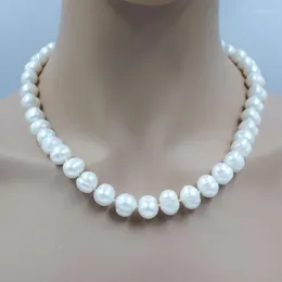 Halsband 11–12 mm riesige natürliche barocke Perlenkette. 50 cm