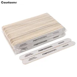 Zestawy 100/200pcs Profesjonalny plik gwoździ drewniany 180/240 Dwustronne polerowanie żelowe Bufor Lixa de Unha Sticks Bufor Kształtowanie Accessoires