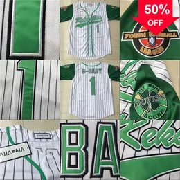 XFLSP GLAMIT USA Filmtröjor Kekambas Mens 1 Jarius G-Baby Evans Alternativ enhetlig hårdboll inkluderar Archa Patch 100% sömd White Green Jersey