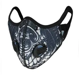 Outdoorowy kamuflaż wielokrotne użycie Maski filtracyjne Aktywne szmatkę z siatki węglowej Filtr Filtr Motorcycle Rower Anti Dust Sports Face Mask