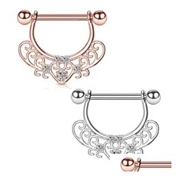 Anelli con bottone a campana per ombelico Anello con pendente a ventre in acciaio inossidabile Stile U Semplice strass Body Piercing Gioielli di moda Drop De Dh86N all'ingrosso