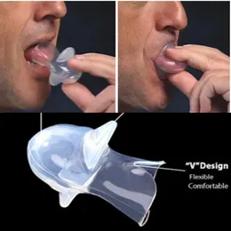 Care 1PCMedical Silicone Anti Snore Device Apnea Aid Snore Stop Tongue Retainer Anti Snarking Mouthpiece