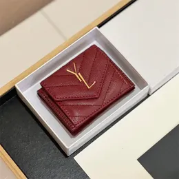 Projektanci mężczyźni Krótki portfel luksusowe kobiety kompaktowe portfele bifold karty uchwyt kieszonkowy Wysokiej jakości oryginalna skórzana torba sprzęgła