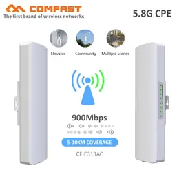 Routery Comfast CFE313AC 900 Mbps 5.8G WiFi CPE Wireless AP Bridge 5 km długi zasięg 12DBI antenę anteny Outdoor Repeater Rauter Nanostation