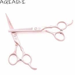 Tijeras de peluquería de salón 6 "AQIABI oro rosa Japón 440C tijeras de corte de pelo tijeras de adelgazamiento tijeras de peluquería peluquería A9030