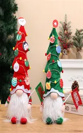 新しいクリスマスツリーハットヘアドワーフ人形を保持する旗顔のないルドルフ人形窓飾りパーティーギフト2023高速配信8872246
