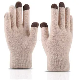 women thick coral fleece warm gloves girls touch screen mobile phone glove knit outdoor cycling bike motorcycle mitten chrsitmas XMAS gift