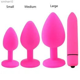 Массаж 4PCS/SET Bullet Vibrator Anal Plug Ass vaginal Masturbation Butt Sex Toy Set для женщин Пара гей -бусин L230518