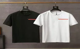 Luxe Casual mens T-shirt New Wear designer Manches courtes 100 coton de haute qualité ensemble taille noir et blanc prad tshirt tee9805030