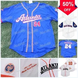 XFLSP Glamitness Negro League Jersey Atlanta Black Cracker Baseball Jersey Button-Down Big Boy Homestead Retro Stadium عالية الجودة التطريز