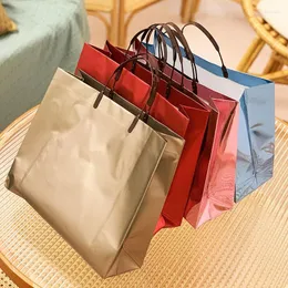 Storage Bags Large Size Foldable Shopping Bag Reusable Non-Woven Eco Tote Clothing Store Shopper Grocery Pouch Handbag