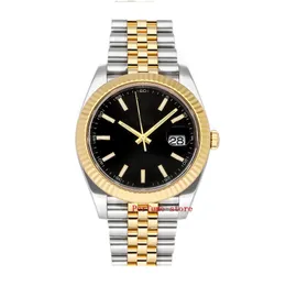DATJUST Automatyczna stalowa żółta złota męska bransoletka jubileuszowa zegarek 126333 marka mody Automatyczna wodoodporna szafir
