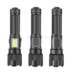 Ultra Powerful LED Flashlight L2 XHP50 Tactical Flashlight Torch USB Rechargeable Linterna Waterproof Camping Lamp Super Bright Lantern Lights Alkingline