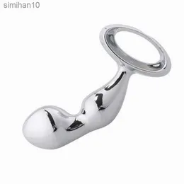 Massageadores de brinquedo sexual Dia 32mm Njoy Prostate Fun Brinquedo para o ponto G Metal cromado Anal Hook Butt Plug Worx Luv Plug Adult Massager Products L230518