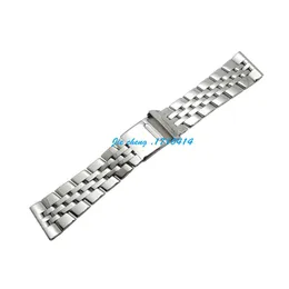 JAWODER Watchband 22mm 24mm Full Polished Stainless Steel Watch Band Strap Bracelet Accessories Silver Adapter for SUPEROCEAN2845