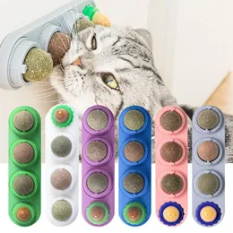 Toys Natural Caip Cat Wall Stickon Ball Toy Candy Licking Treats Healthy Removes Hair Balls to Promote Digestion Cat Grass Snack