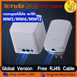 Маршрутизаторы Tenda Mesh Router Wi -Fi MW5 Home Wi -Fi Router 2.4 5 ГГц Wi -Fi Repeater Tenda Mesh Wireless Extender Router до 300 м²
