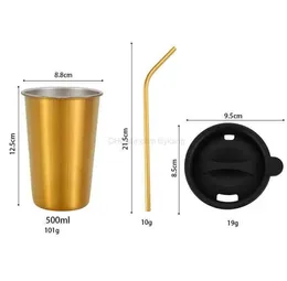 Ins hot outdoor sports water cup 304 stainless steel wine bar mug Ice Beer drinking bottle for outdoor hiking travel water kettle