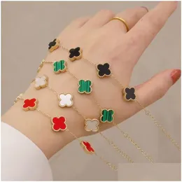 Шармовые браслеты Классические модельер -дизайнер ювелирные изделия 18K Золотой браслет браслет для женщин ожерелья сеть