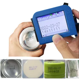 Printers 12.7mm Portable Mini Hand Printer Expiry Date Batch Code Handheld Inkjet Printing Machine For Bottle Caps Tin Cans