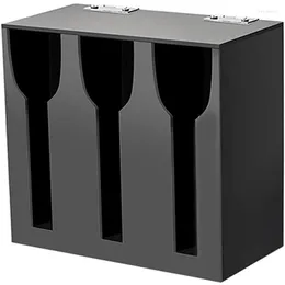 Dinnerware Sets Acrylic Utensil Dispenser Cutlery Organizer With 3 Compartment Black Silverware Holder Plastic Flatware