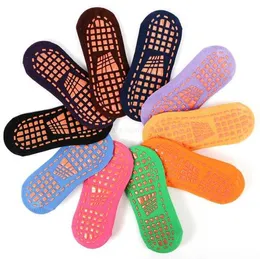 Adults children Amusement Park Trampoline socks Outdoor indoor Yoga pilates exercise grips sox home antiskd silicone dots bottom floor sock gym fitness sport accs