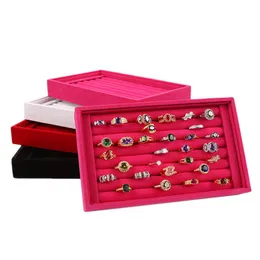 new fashion Velvet Earrings Ring Organizer Earring Jewelry Display Stand jewelry Holder Rack Showcase 6 Colors326u
